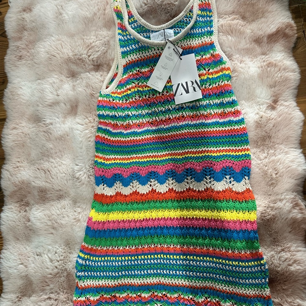 Zara Colorful Knit Kids Dress